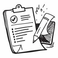 Clean Clipboard and tie icon with copy space for candidate evaluations concept as A modern clipboard and tie icon design with generous copy space perfect for enhancing candidate evaluati vector
