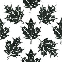 Clean Classic summer leaves seamless pattern with oak and maple leaves for traditional summer aesthetics concept as Traditional oak and maple leaves arranged seamlessly for a classic and vector
