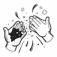 Clean Clean hands and dirty hands symbolizing cleanliness and dirt with ample space for text concept as A pair of clean hands and dirty hands representing the dos of maintaining cleanli vector