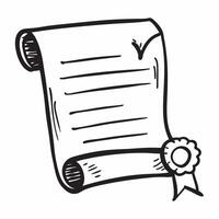 Clean Certificate icon with copy space on a white background concept as A image of a certificate icon with generous copy space on a white background ideal for recognition and reti vector