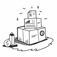 Clean Cargo dock and a capital report symbolizing supply chain capital in double exposure with copy space concept as A cargo dock blended with a capital report representing supply chain vector