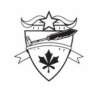 Clean Canadian flag and a kayak paddle symbolizing outdoor adventure with ample space for text concept as A Canadian flag next to a kayak paddle representing the spirit of outdoor adven vector