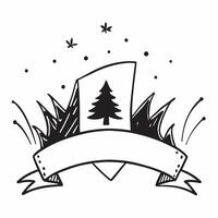 Clean Canadian flag and a forest symbolizing natural beauty and pride with ample space for text concept as A Canadian flag waving in front of a dense forest representing the natural bea vector