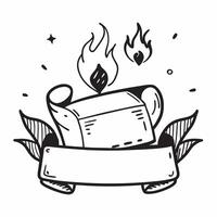 Clean Campfire and lantern icon with copy space for social media posts concept as An illustrative campfire and lantern icon with copy space tailored for social media posts and digital ma vector