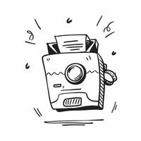 Clean Camera icon with copy space on a blue background concept as A image of a camera icon with ample copy space on a blue background ideal for travel and photography themed visua vector