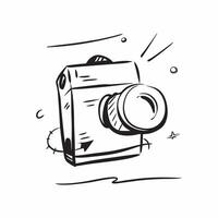 Clean Camera icon with copy space on a white background concept as A image of a camera icon with generous copy space on a white background ideal for travel and photography themed Set 2 vector