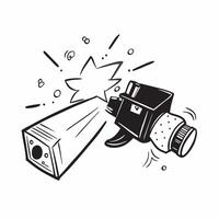 Clean Camera Flash and Diffuser concept as A camera flash with a diffuser and ample copy space symbolizing lighting techniques in photography in Photo Stock Concept vector