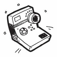 Clean Camera and Macro Lens concept as A camera with a macro lens and ample copy space symbolizing close up photography and detail in Photo Stock Concept vector
