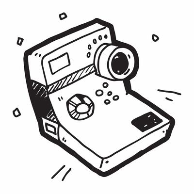 Clean Camera and Macro Lens concept as A camera with a macro lens and ample copy space symbolizing close up photography and detail in Photo Stock Concept