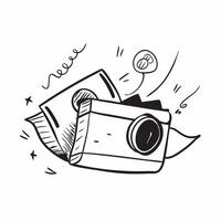 Clean Camera and Shutter Icon concept as A camera with a shutter icon and ample copy space symbolizing the moment of capturing an image in Photo Stock Concept vector