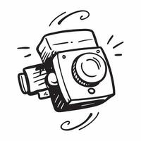 Clean Camera and Lens Hood concept as A camera with a lens hood and ample copy space representing protection and image clarity in photography in Photo Stock Concept vector