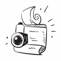 Clean Camera and Lens Cap concept as A camera with a lens cap and ample copy space representing protection and care in photography in Photo Stock Concept vector