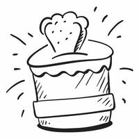 Clean Cake icon with copy space on a white background concept as A image of a cake icon with generous copy space on a white background ideal for celebration and retirement themed Set 2 vector