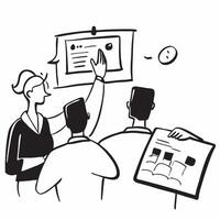 Clean Business partners shaking hands after a successful meeting concept as A illustration of business partners shaking hands after a successful meeting utilizing a 3 color palett Set 2 vector