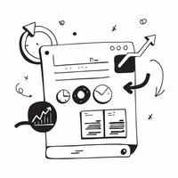 Clean Business dashboard illustration with copy space for business reports concept as A visually appealing business dashboard illustration with copy space designed to enhance business re Set 4 vector