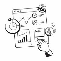 Clean Business dashboard illustration with copy space for business reports concept as A visually appealing business dashboard illustration with copy space designed to enhance business re Set 2 vector