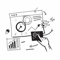 Clean Business dashboard illustration with copy space for business reports concept as A visually appealing business dashboard illustration with copy space designed to enhance business re vector
