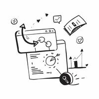 Clean Business dashboard icon with ample space for text and graphics concept as An iconographic business dashboard design offering ample space for both text and graphics perfect for illu vector