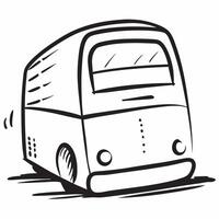 Clean Bus icon with copy space on a white background concept as A image of a bus icon with generous copy space on a white background ideal for travel and public transportation the Set 2 vector