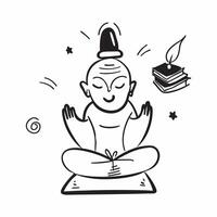 Clean Buddha and meditation bowl icon with ample space for text and graphics concept as An iconographic Buddha and meditation bowl design offering ample space for both text and graphics vector