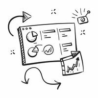Clean Business dashboard icon with copy space on white background concept as A illustration of a business dashboard icon with ample copy space on a white background perfect for bu vector
