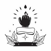Clean Buddha silhouette and lotus icon with blank area for personalized messages concept as A customizable Buddha silhouette and lotus icon featuring a blank area for adding personalized vector