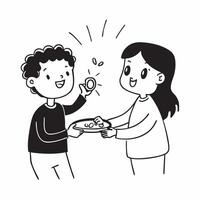 Clean Brother Tying Rakhi and Sister with Tilak Plate concept as A brother tying a Rakhi on his wrist while the sister holds a tilak plate with ample copy space symbolizing the tradition vector