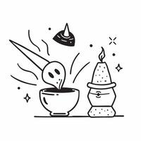 Clean Buddha and incense burner icon with space for text and icons on a white background concept as A versatile Buddha and incense burner icon featuring space for both text and icons on vector