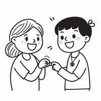 Clean Brother Tying Rakhi and Sister Smiling concept as A brother tying a Rakhi on his wrist while the sister smiles with ample copy space representing the joyful moments and traditions vector