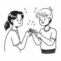 Clean Brother Tying Rakhi and Sister with Diyas concept as A brother tying a Rakhi on his wrist while the sister holds Diyas with ample copy space symbolizing the light and rituals of Ra vector