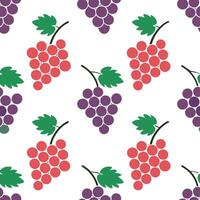 Clean Bright juicy grapes seamless tile pattern with green purple and red hues for a refreshing summer touch concept as Grapes in green purple and red hues create a juicy seamless tile p vector
