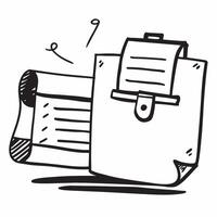 Clean Briefcase and tax form icon with blank area for personalized messages concept as A customizable briefcase and tax form icon featuring a blank area for adding personalized messages vector