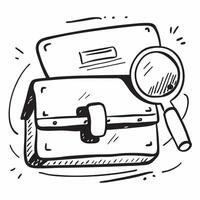 Clean Briefcase and job search icon with space for text on a professional background concept as A sleek briefcase and job search icon design with ample space for text on a professional b vector