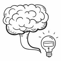 Clean Brain and Cloud concept as A brain with a cloud symbol and ample copy space symbolizing cloud computing and innovative thinking in Photo Stock Concept vector