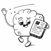Clean Brain and Notebook concept as A brain with a notebook and ample copy space symbolizing planning and cognitive processes in Photo Stock Concept vector