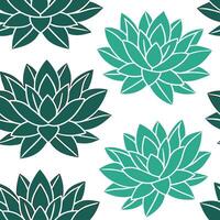 Clean Bold succulent plants seamless tile pattern with varying shades of green and geometric shapes concept as Succulent plants in varying green shades with geometric patterns form a bol vector