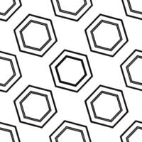 Clean Bold retro polygon seamless tiles monochrome colors on white background perfect for minimalist design concept as Creating bold seamless tile with retro polygons in monochrome color vector