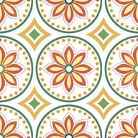 Clean Bohemian eclectic frame seamless tile pattern with vibrant colors and diverse elements concept as Vibrant bohemian eclectic frames form seamless tile patterns with diverse elements vector
