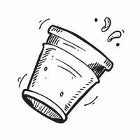 Clean Blank paper cup and a logo design symbolizing branding potential with ample space for text concept as A blank paper cup with a space for a logo design representing the branding po vector