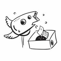 Clean Bird and Feeder concept as Bird with a feeder and ample space for text symbolizing pet birds and their feeding habits in Photo Stock Concept vector