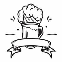 Clean Beer Mug and Beer Keg concept as A frothy beer mug with a beer keg and ample copy space symbolizing the iconic beverages of Oktoberfest in Photo Stock Concept vector