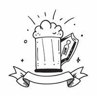 Clean Beer Stein and Bavarian Flag concept as A beer stein with a Bavarian flag and ample copy space symbolizing the festive drinks and cultural symbols of Oktoberfest in Photo Stock Co vector