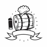 Clean Beer Keg and Accordion concept as A beer keg with an accordion and ample copy space representing the traditional music and beverages of Oktoberfest in Photo Stock Concept vector