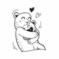 Clean Bear Hug and Heart concept as A bear hug with a heart symbol and ample copy space symbolizing a strong and affectionate embrace in Photo Stock Concept vector