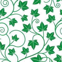 Clean Beautiful spring vine and ivy seamless tile pattern with twisting green tendrils and vibrant leaves concept as Twisting vines and ivy with vibrant green tendrils form a beautiful a vector