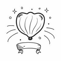 Clean Balloon icon with copy space on a blue background concept as A image of a balloon icon with ample copy space on a blue background ideal for party and retirement themed visua vector