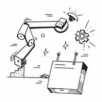 Clean Automation logistic symbol with space for text on a blue background concept as A sleek automation logistic symbol with ample space for text on a blue background suitable for illust Set 2 vector