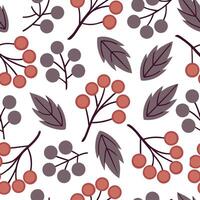 Clean Autumn berries seamless tile pattern with rich reds purples and earthy tones concept as Rich red purple and earthy toned autumn berries create a vibrant seamless tile pattern for f vector