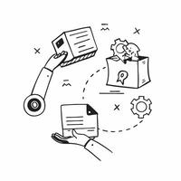 Clean Automation logistic symbol with copy space for project planning concept as An artistic rendering of an automation logistic symbol with spacious copy space suitable for project plan Set 4 vector