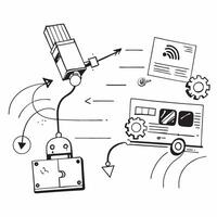Clean Automation logistic illustration with copy space for business reports concept as A visually appealing automation logistic illustration with copy space designed to enhance business Set 3 vector